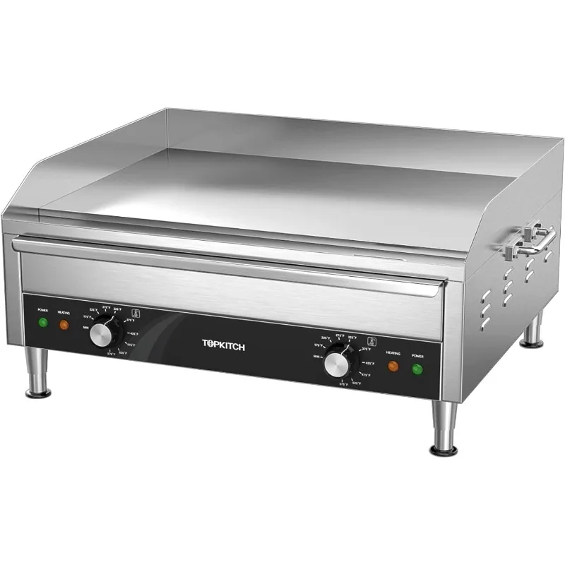 

TOPKITCH Commercial Electric Griddle, 24" 3500W 240V Duty Flat Top Grill Restaurant Electric Griddle Grill