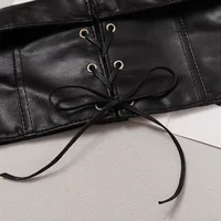 [EAM] Pu Leather Black Bandage Wide Elastic Belt Personality Women New Fashion Tide All-match Spring Autumn 2026 1DH8687 - Image 5