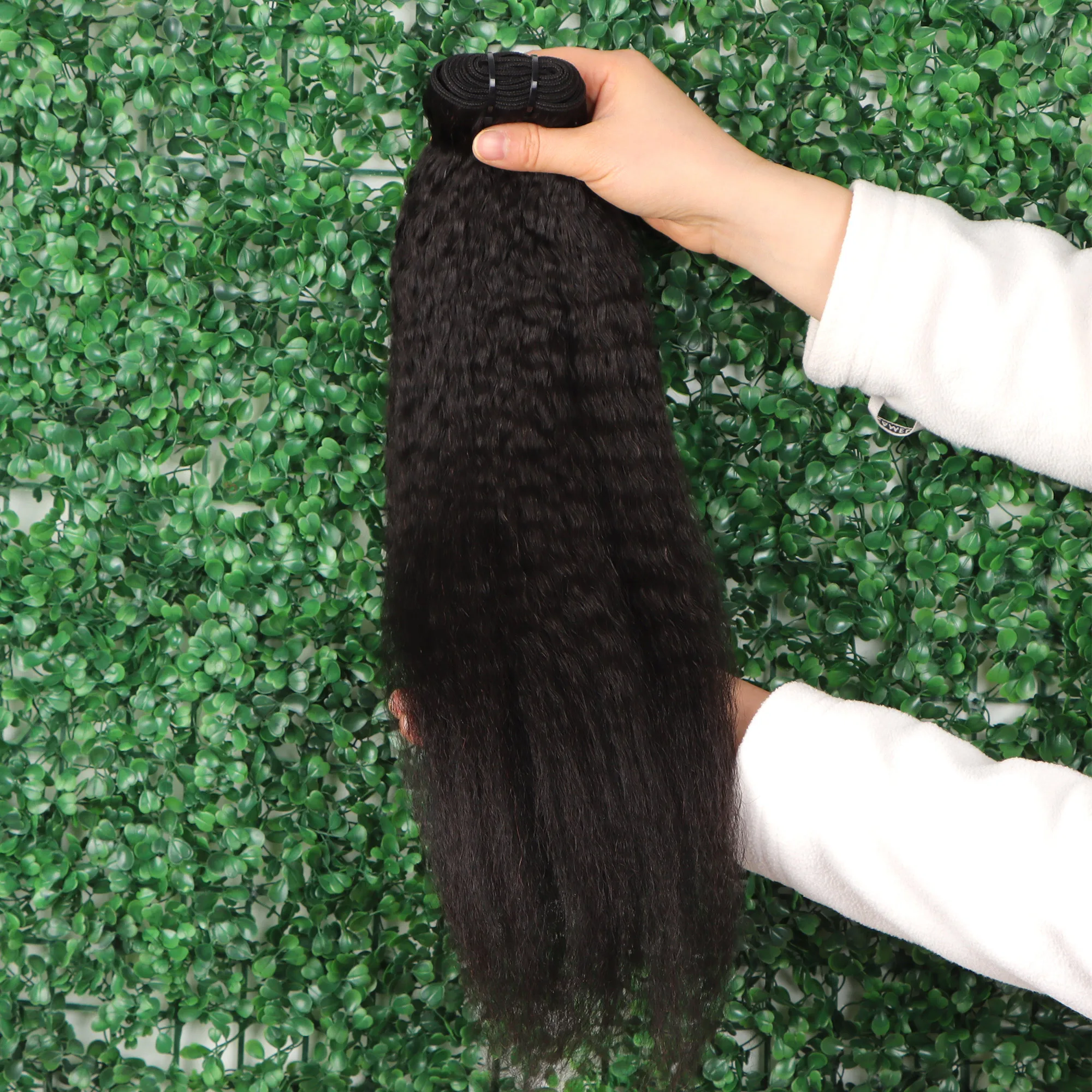 AHVAST kinky straight 100g hair bundles natural color high quality human hair for boho braiding remy extensions braids