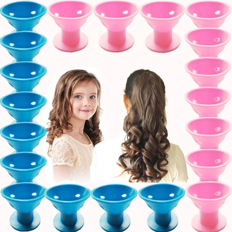 Soft Rubber Silicone Heatless Hair Curler Twist Hair Rollers Clips No Heat Curls DIY Styling Tools Girl