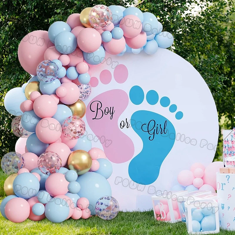 Blue Pink Ballon Garland Arch Kit Gender Reveal Balloon Blue Pink Confetti  Baloon Boy Girl Baby Shower Birthday Party Decoration - AliExpress