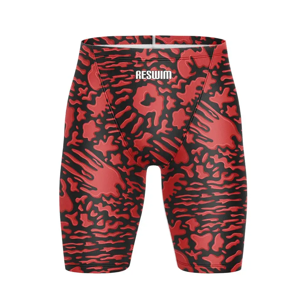 Summer Men's Swim Jammer Swimsuit Shorts Funny Athletic Training Swimming Trunks Bathing Suit Lycra Sports Surfing Diving Pants