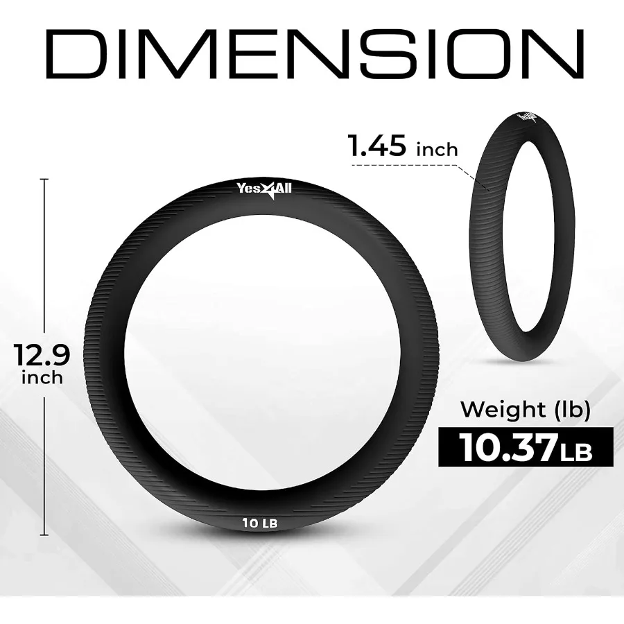 Power Ring 10lbs, Weight Ring, Weighted Circle, Kettlebell for Yoga Exercise, Aerobics, Home Fitness, Core Training