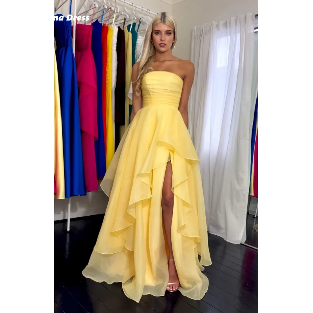 knee length dresses for ladies Luxury Sewed Beads Prom Gown A Line Square Neck Prom Dress with Feather ARD3171