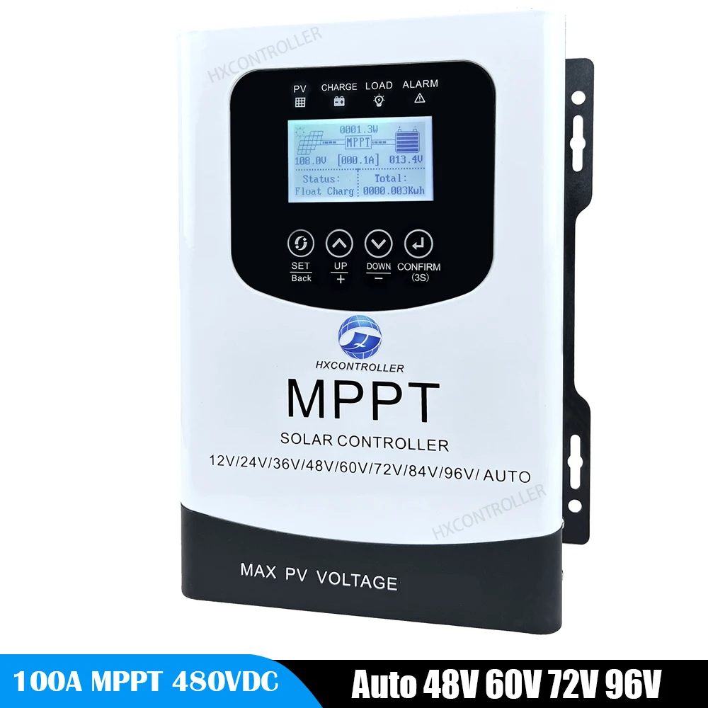 MPPT 태양광 충전 컨트롤러, Lifepo4 리튬 납산 젤용 태양 전지 패널, 자동 48V, 60V, 72V, 96V, 480VDC, 100A