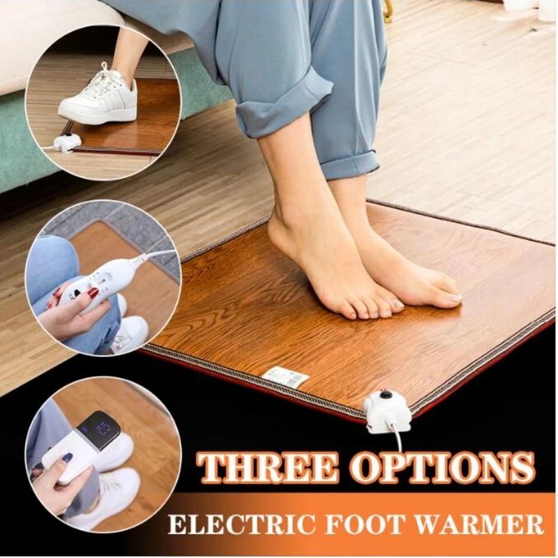 Adjustable Leather Heating Foot Mat Warmer Electric Heating Pads Feet