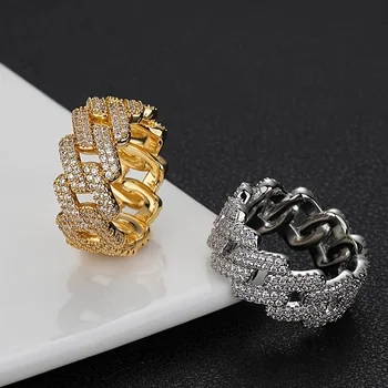 1pc S925 Sterling Silver with 5.4CT Moissanite American Street Hip Hop Cuban Ring, Unisex, Gemstone Jewelry | Gifts for Mother | 4