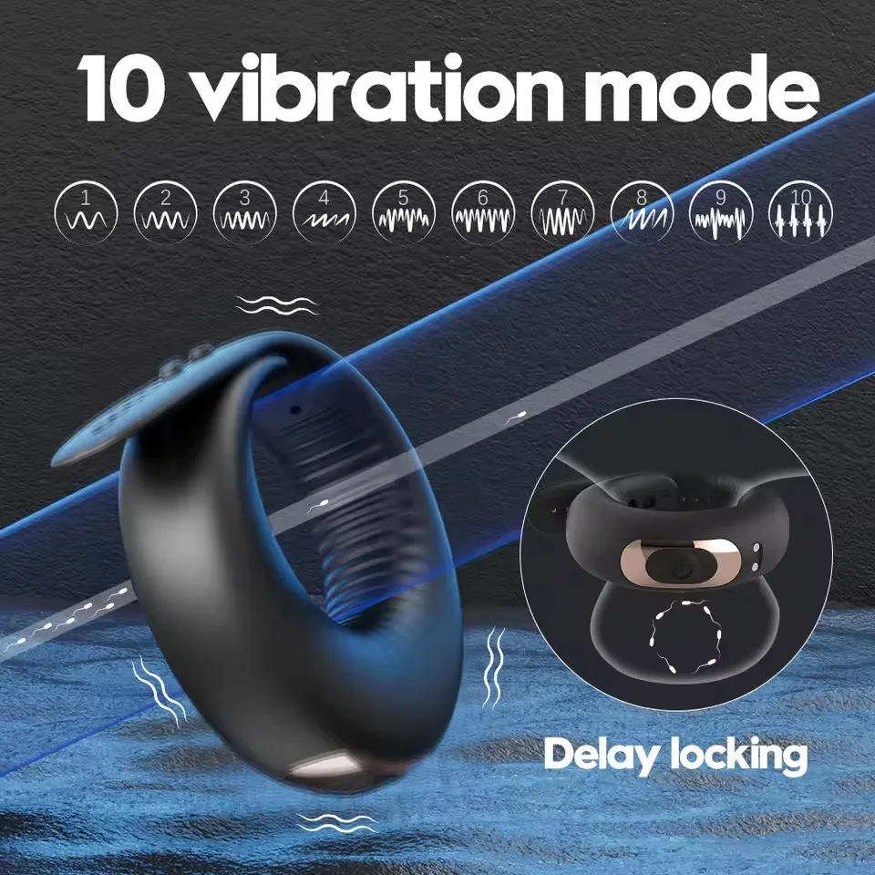 HeartCaptor Silicone Adjustable Vibrating Penis Ring for Couples - Details 13