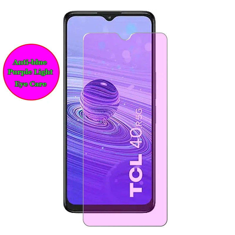 Per Tcl 406 408 405 40R 40 Se X Xe Xl 5G Anti Blue Purple Light Ray Eye Care Pellicola Proteggi Schermo In Vetro Temperato 9H