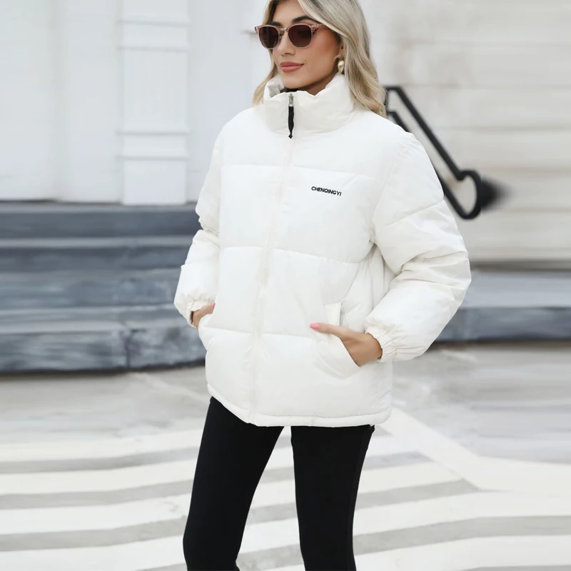 Women's Oversize Winter Jacket Warm Puffer Jacket Women Parkas White Lady Jacket New Fashion Black Coats 2024 Free Shipping