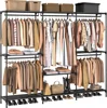 Clothes Rack, Portable Closet, 80.7 Inch Extra Large Capacity Wardrobe Closet, Clothes Storage Organizer with Shelves 1