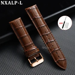 Premium Genuine Leather Watch Band Replacement Strap - Elegant Cowhide Wristband - 19mm (DarkBrown - REGD)
