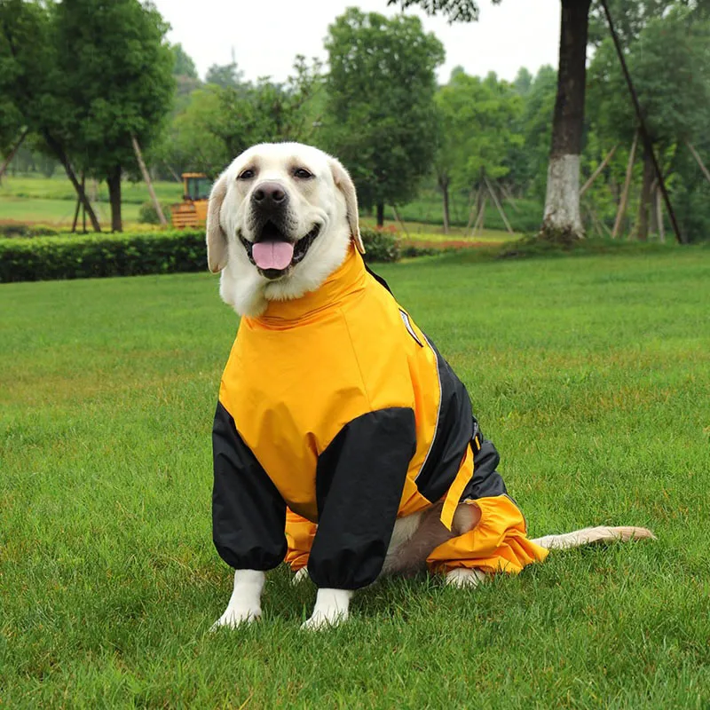Dog Raincoat Waterproof Full Coverage Christmas Dog Clothes for Large