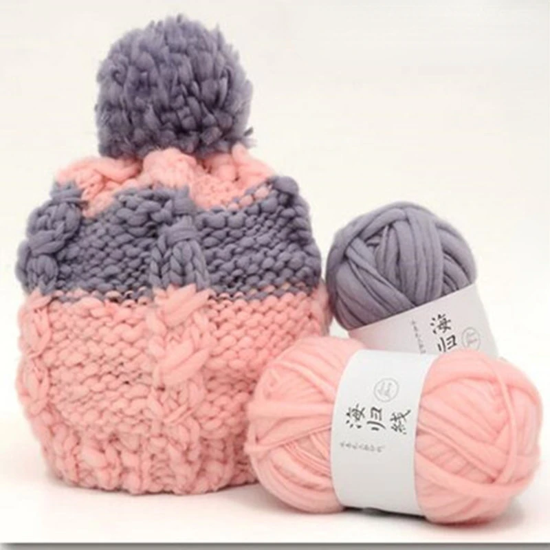 Icelandic Plush Wool Chunky Yarn for Knitting Sweater Super Bulky Arm-Knit Lanas 50g/Ball Thick Crochet Threads