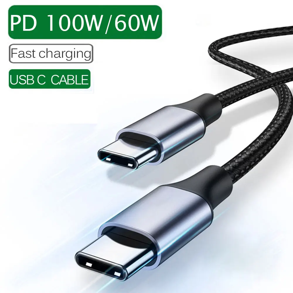 Кабель для быстрой зарядки PD 100 Вт 60 Вт USB C на Type C для Xiaomi ...