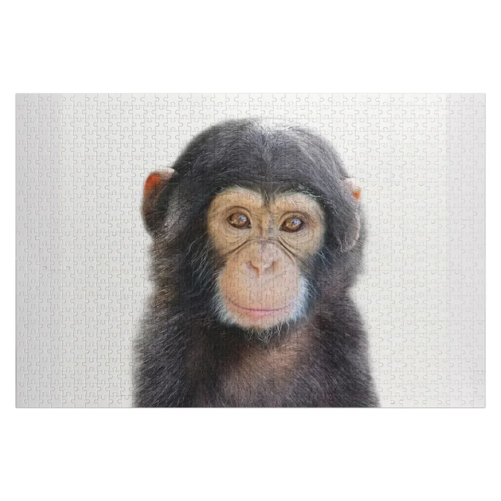 Baby Monkey, Baby Animals Art Print by Synplus Jigsaw Puzzle Animal Personalised Novel Toys For Children 2022 Puzzle