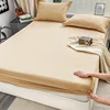Premium Solid Color Brushed Fitted Sheet,Ultra-Soft Sateen Weave for Cozy Nights - Hypoallergenic and Easy Care Bedding 5
