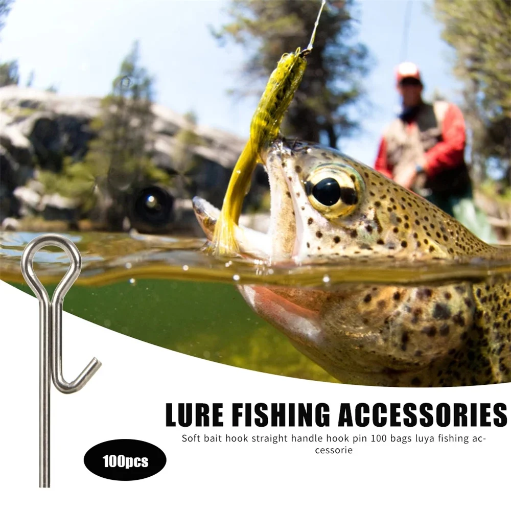 

Stainless steel Outdoor Fishing Connector Needle Fishing Tool Soft Lure Pin Soft Bait Stinging Stinging Spike String Hook