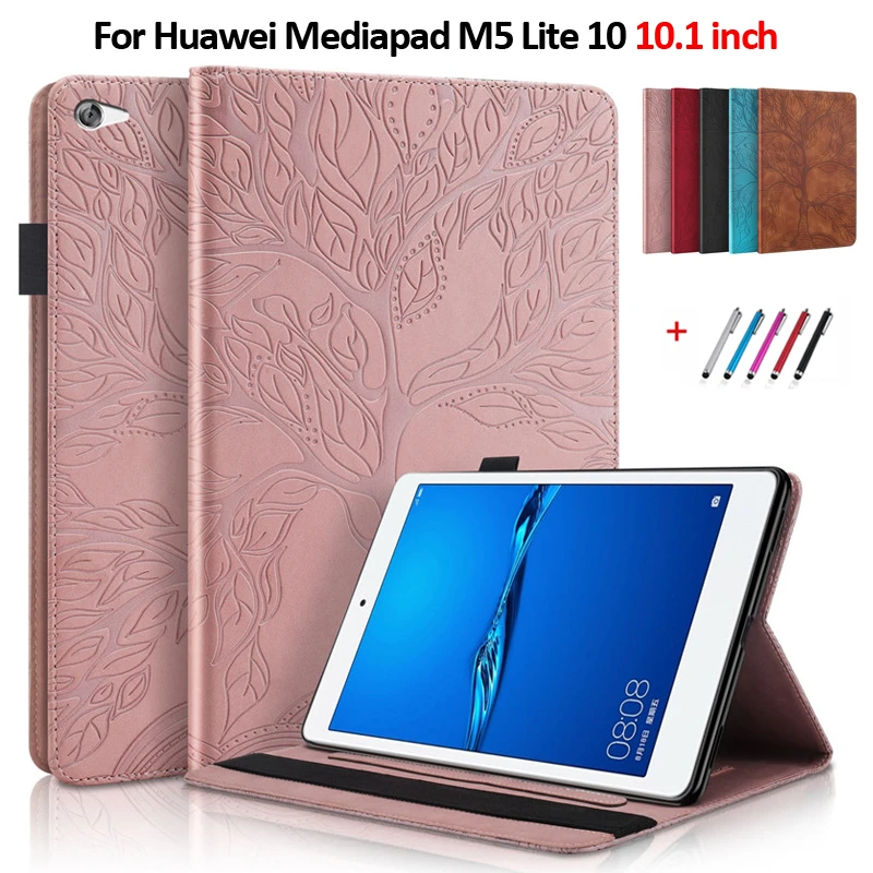 de para Huawei Mediapad M5 Lite 10, carcasa relieve de árbol, cartera con tapa, Funda para Huawei Mediapad M5 Lite 10, 1 pulgada|Fundas de tablets y libros electrónicos| - AliExpress