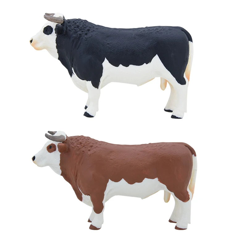 

Фигурки династии Тан, ручная роспись, реалистичные фигурки животных, фигурки героев мультфильма Hereford, фигурки быка, развивающая игрушка, топперы для торта