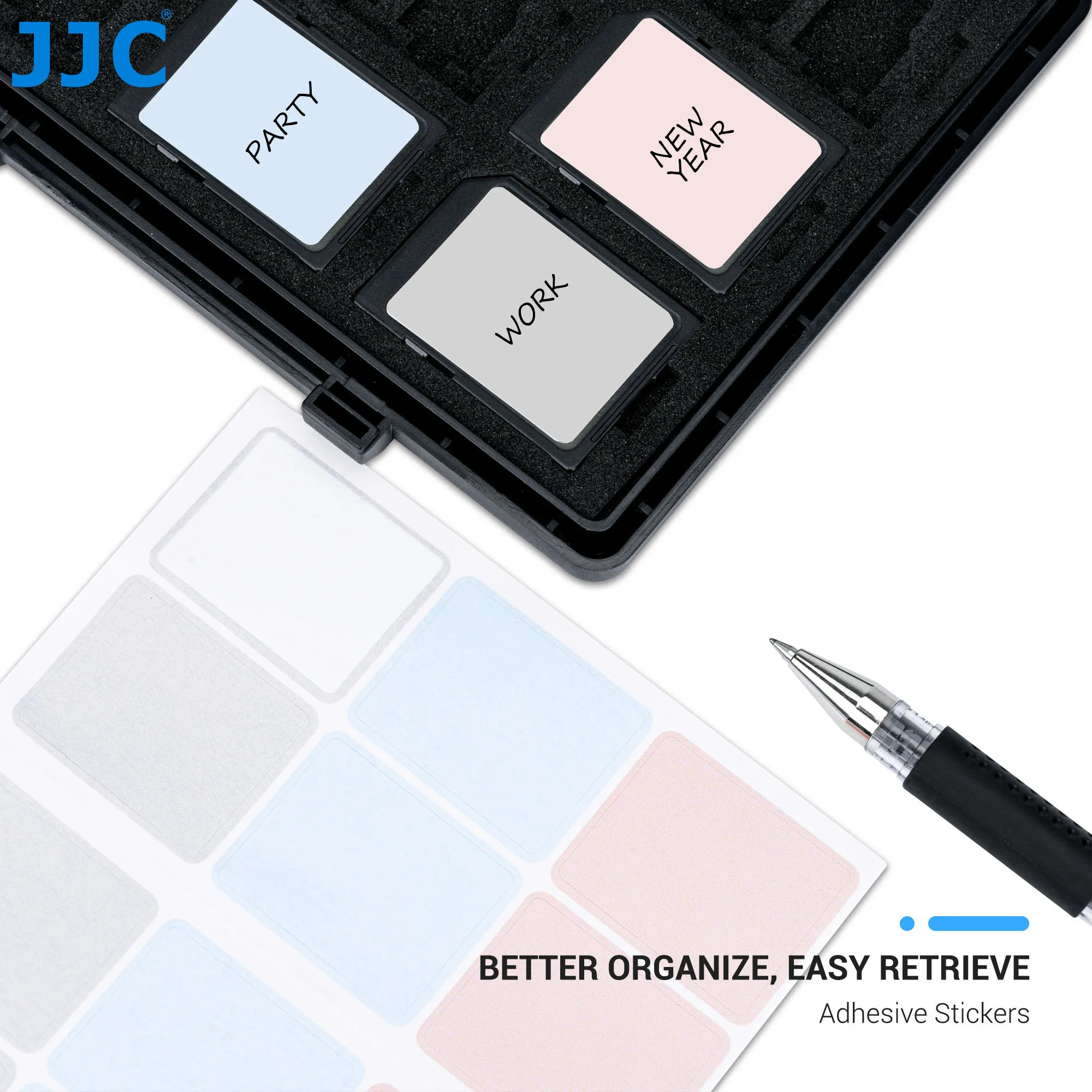 Jjc-suporte para Cartão Micro sd com Ferramentas Estojo para Cartão de Memória Impermeável para Cartões sd Microsd tf cf Xqd Cfexpress tipo a b - Imagem 4