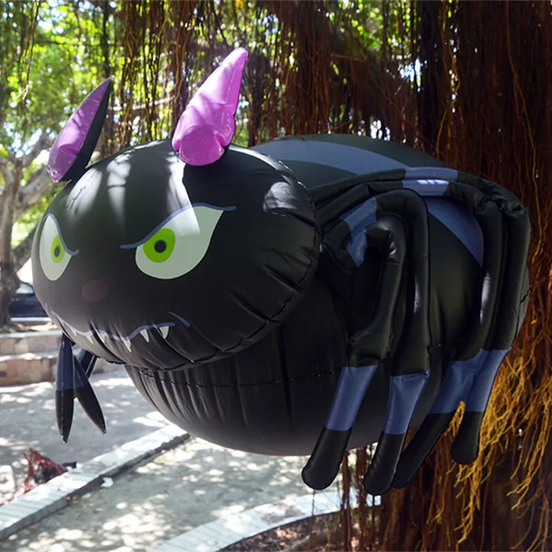 

Large Inflatable Spider Funny Halloween Party Dress Up Toys Hanging Indoor Outdoor Halloween Decorations PVC Thicken Scary Props
