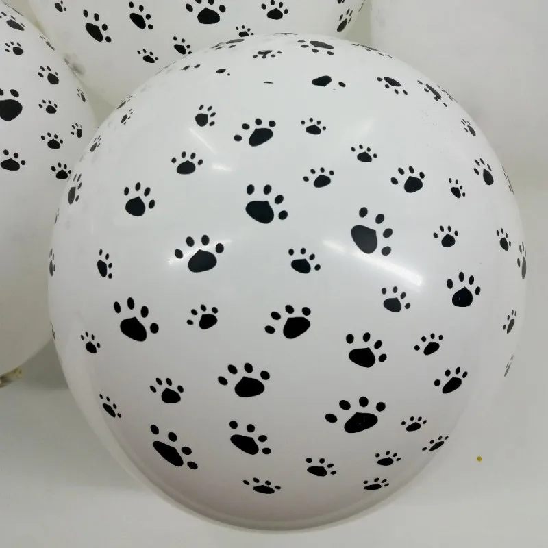 10PCS 12Inch Cute Dog Paws Print Balloons White/Black Latex Balloon Kids Birthday Gift Baby Shower Party Toys Home Party Decor Party Decorations Party Supplies Foil Birthday Balloons Latex Balloons Balloon Decorations Balloon Decoration Kit Inflatable Balloons Balloon Accessories