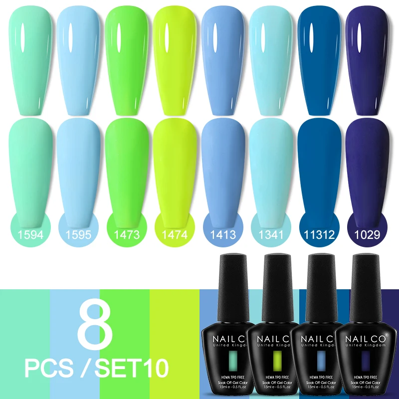 Deluxe 8-Piece Gel Nail Polish Set for Professional DIY Manicures