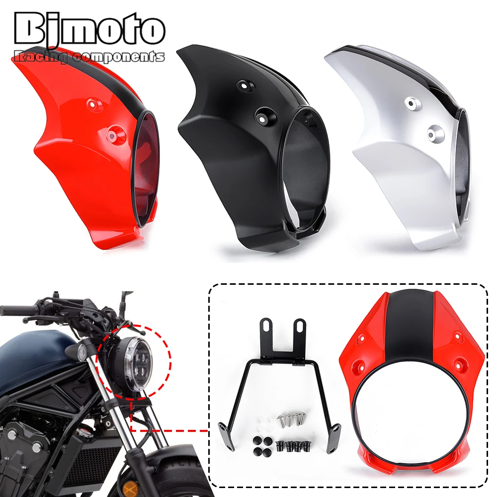 

CMX 300 500 Headlight Fairing Windshield Mask Cover For HONDA REBEL CMX300 CMX500 2017 2018 2019 Head Light Guard Protector