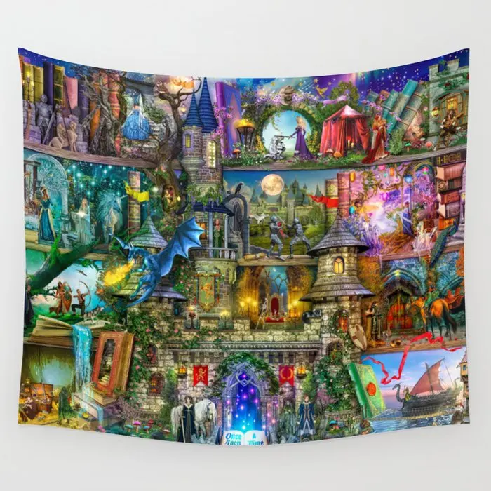 

Гобелен Once Upon a Fairytale Once настенный, пляжный плед, покрывало для кемпинга, Дорожный Коврик для сна