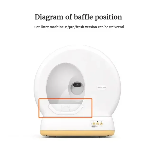 Special Cat Toilet Baffle AIRROBO Litters Proof Cat Litter Box Baffle Cats Bedpans S1/pro/fresh Universal Pet Supplies Products 3
