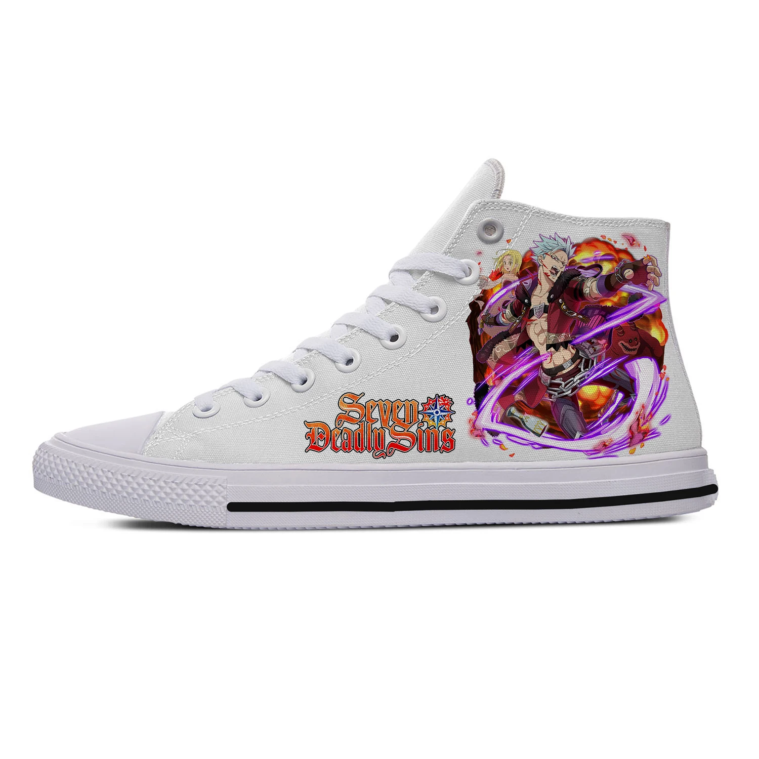 

Hot Anime Seven Deadly Sins High Top Sneakers Mens Womens Teenager Casual Shoes Canvas Running Shoes 3D Print Lightweight shoe