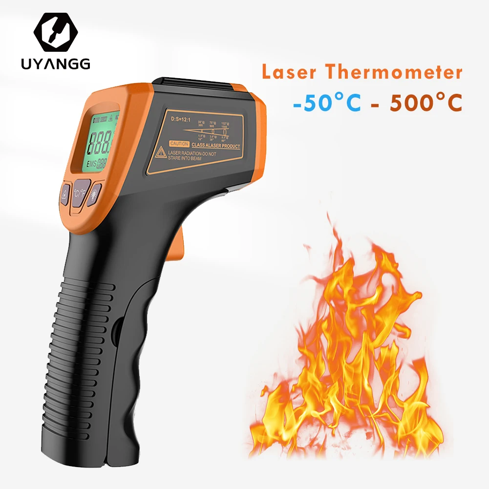 

UYANGG Infrared Thermometer GM320S Non-contact Laser Pyrometer Industrial Laser Temperaturer Gun Digital LCD IR Thermometer
