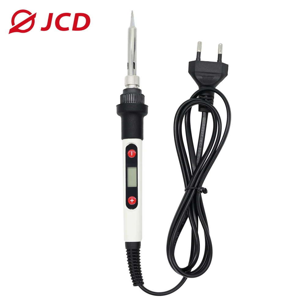 JCD 80W Electric Soldering Iron LCD Digital Temperature Adjustable 220V/110V Welding Tool Ceramic Heater Solder Iron Tips Rework portable arc welder