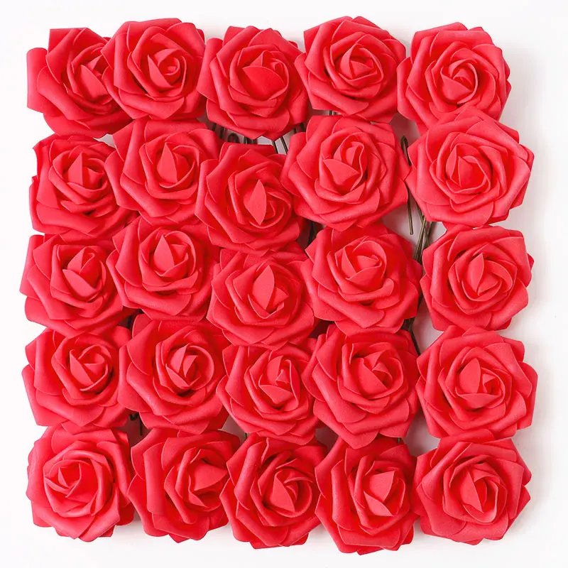 10/25 Stück Rosen-Kunstblumenköpfe, künstliche Blumen, Blumenstrauß, Hochzeit, Hochzeit, Dekoration für Heimdekoration, Girlande, Bastelzubehör – Detail 13