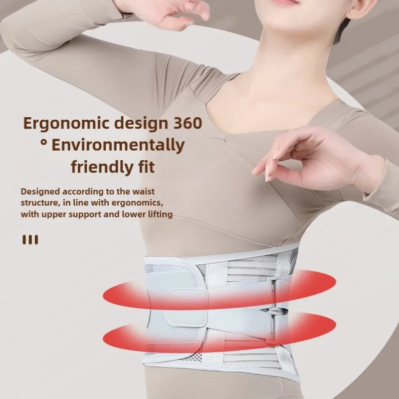Professional Lumbar Support Back Brace with 5 Reinforced Stays 360 Degree Support for Lower Back Pain Relief Herniated Disc