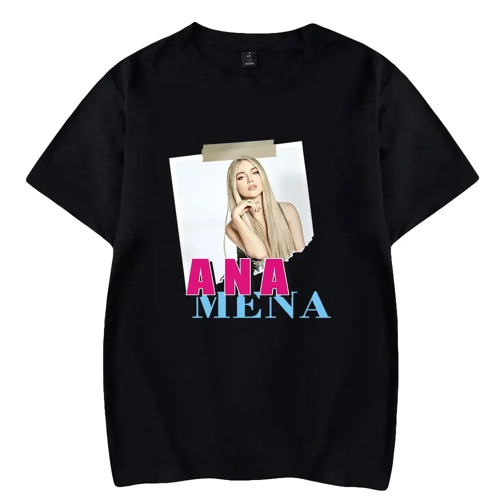 

Popular Ana Mena T Shirt Short Sleeve Summer Tee Shirt Harajuku New Print Singer Women Men O-neck Casual Style Tops