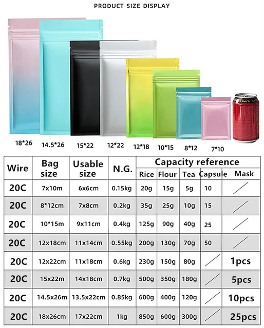 100 Pz Sacchetti Termosaldabili Sottovuoto Sacchetti Per Imballaggio - Foto 9
