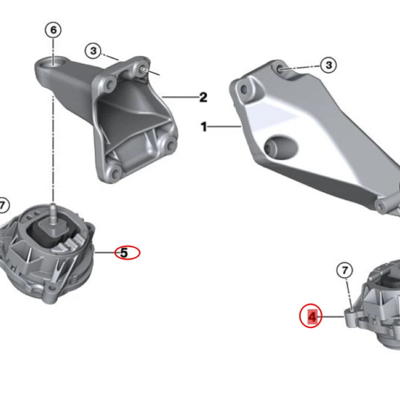 22116856183 22116856184 Left Right Engine Mounting For BMW F34 F32 F36 F25 F26 OE 22 11 4 079 220 22 11 6 856 18 6 856 184