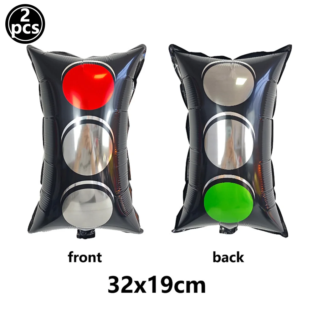 Racing Party Traffic Light Balloons - Aluminum Film Decorations