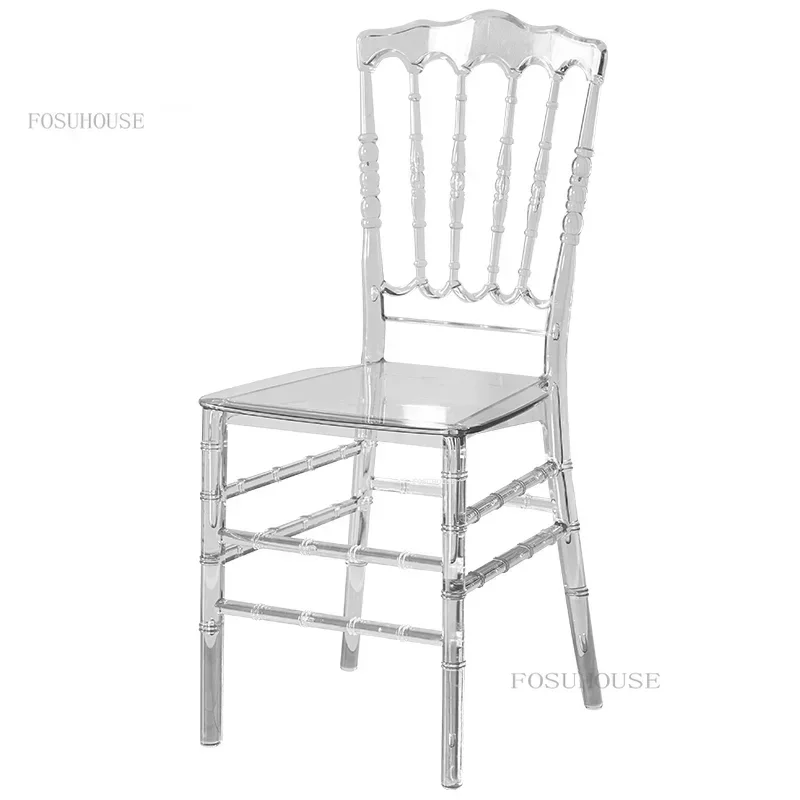 TG Crystal Design Dining Chair Hotel Commercial Furniture Outdoor Wedding Chair Banquet Transparent Leisure Back Chairs For Even