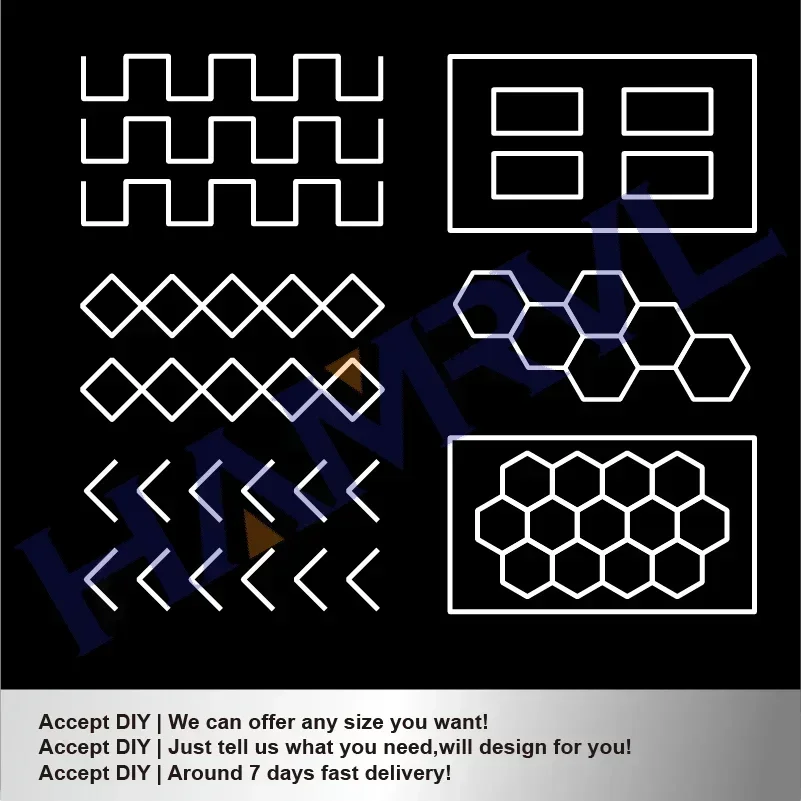 벌집 LED 차고 조명, 육각 조명, 110V-240V, 차체 수리 작업장, 미용실 LED 천장 조명, 맞춤형