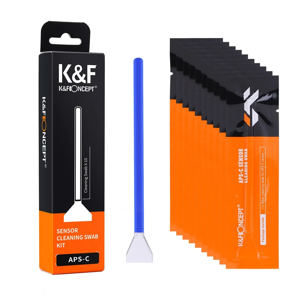 Sensor Cleaning Swabs 10 Pack 16mm APS-C 24mm Full-Frame for Nikon Sony Canon DSLR Camera Camera Cleaning Kit