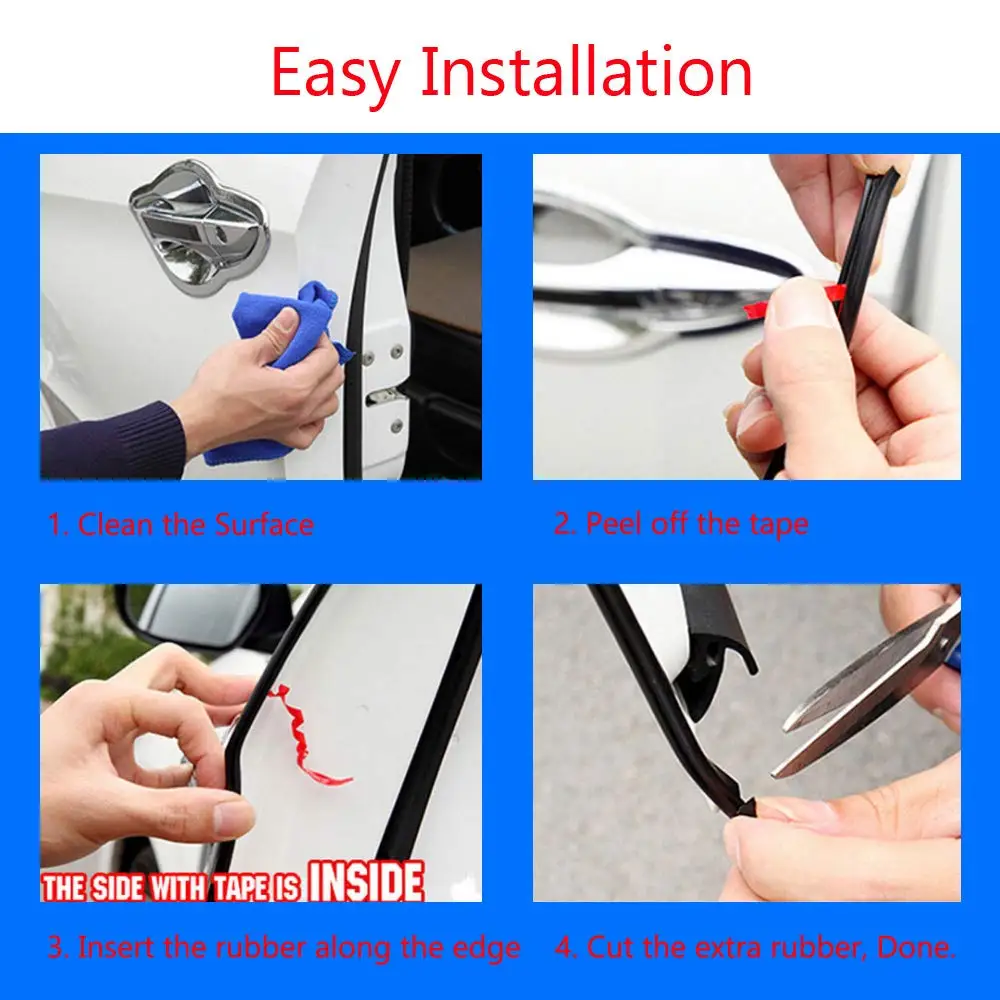 Car Door Anti Collision Strip U Type for Car Door Protection