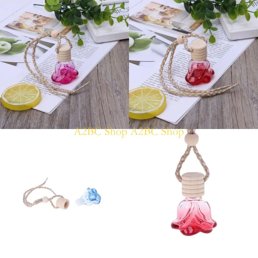 A2BC Car Rose Essential Oils Bottle Empty Hanging Bottle Air Freshener