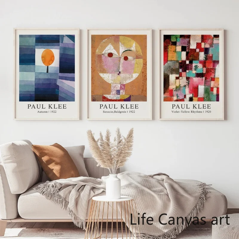 Vintage Paul Klee Artworks Senecio Autumn Park 1920 Art Poster Canvas Painting Wall Art Print Picture For Room Home Decor Cuadro