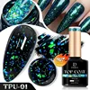 Hot 8ml Clear No Wipe Dot Top Coat Matte Glitter Flash Top Coat Manicure Aurora Flake Topcoat Seal UV Gel Polish for Nail Art 4
