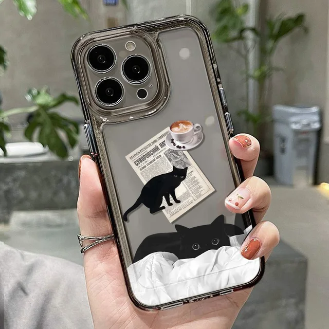 Cute Cat Phone Case For iPhone 16 Pro Max 14 11 13 15 12 XR