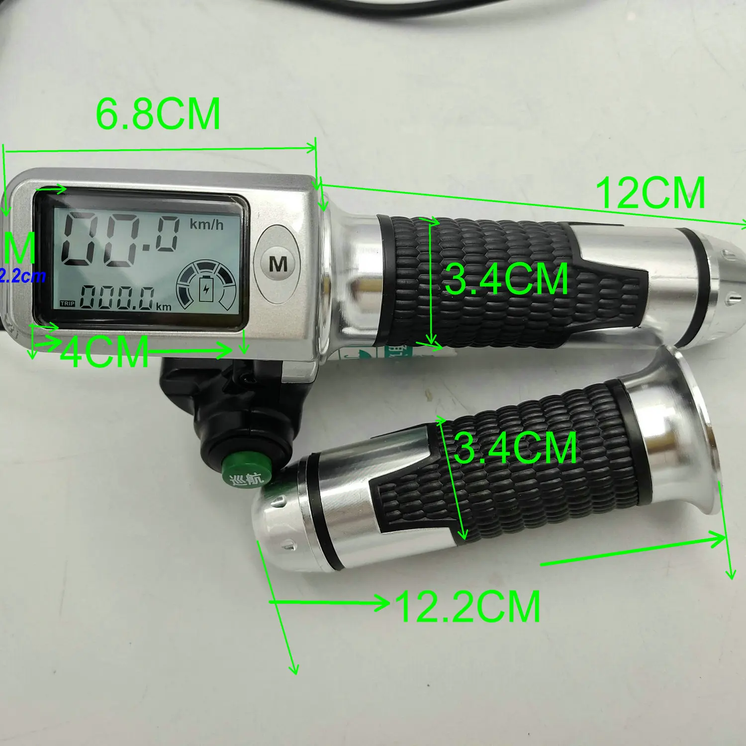 속도계/주행 속도계 + 스로틀/액셀러레이터 Lcd 디스플레이, 36v48v60v 및 크루즈 스위치 전기 스쿠터 자전거 MTB 세발 자전거 DIY 부품