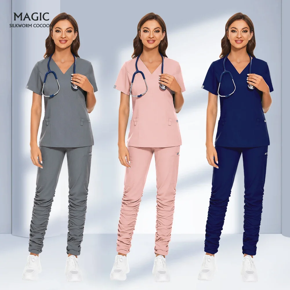 

High Quality Spa Uniform Multicolor Health Service Nursing Work Clothes Hospital Medical Work Clothing Pharmacist Uniforms Women